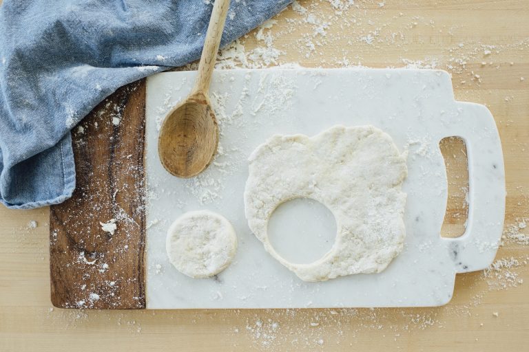 dough on a marble board