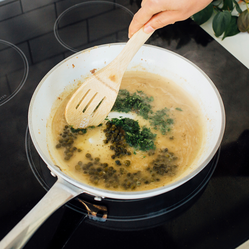 step 5 cook capers