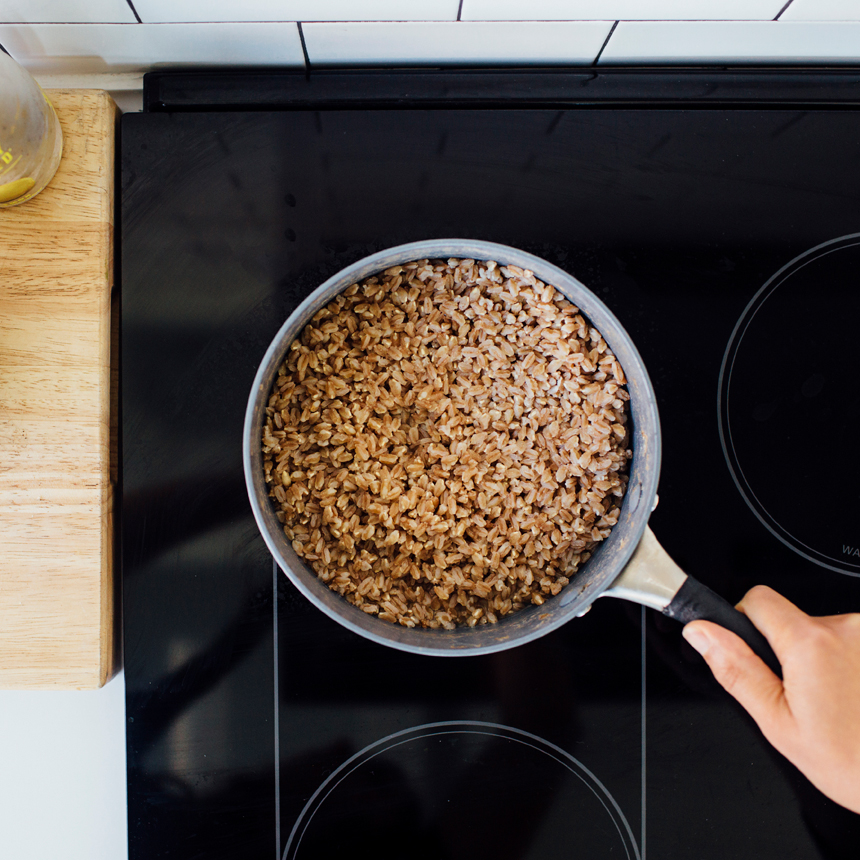 step1 cook farro