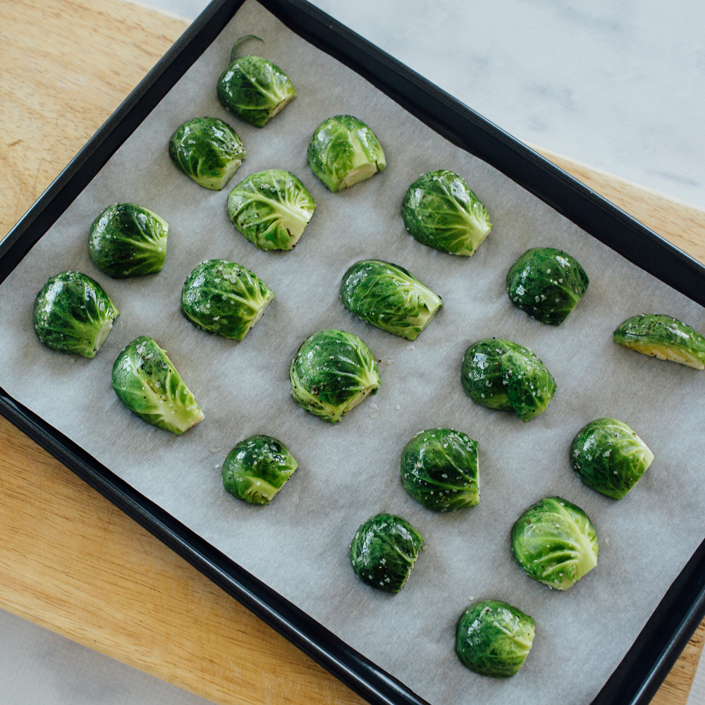 step1 roast brussel sprouts