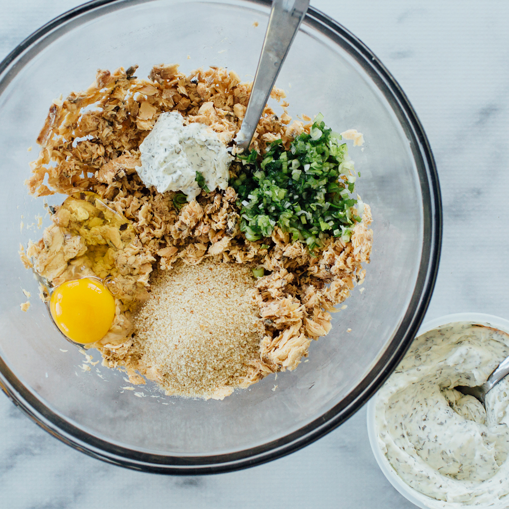 step3 make salmon cake batter