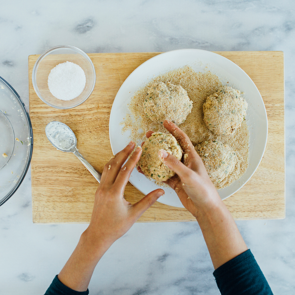 step4 form salmon cake patties