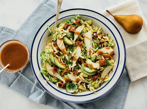 Bacon Avocado Brussels Sprouts Salad