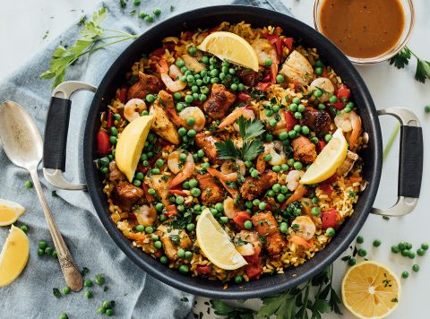 Chicken, Chorizo, & Shrimp Paella