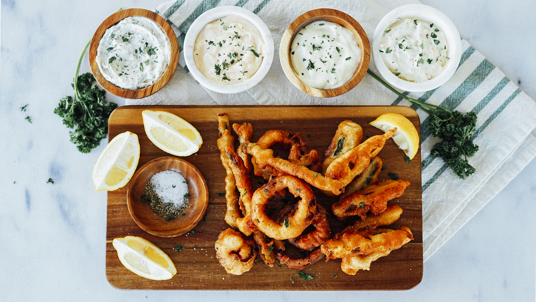 Beer Battered Onion Rings Hero