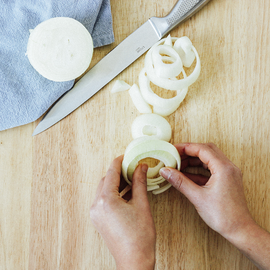 Beer Battered Onion Rings Step1