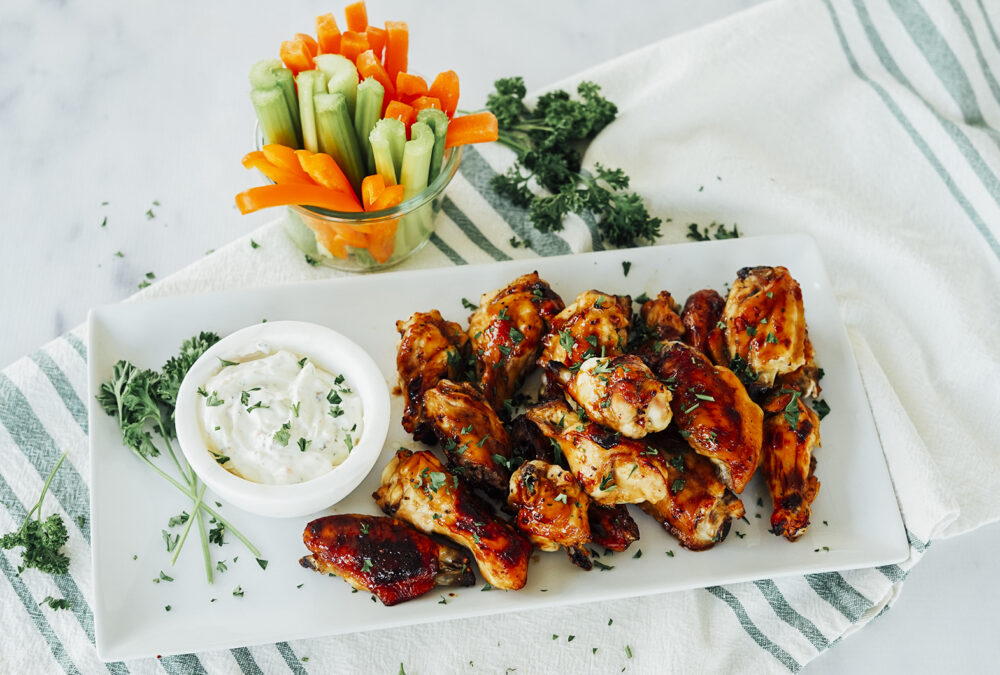 Roasted Balsamic Chicken Wings Hero