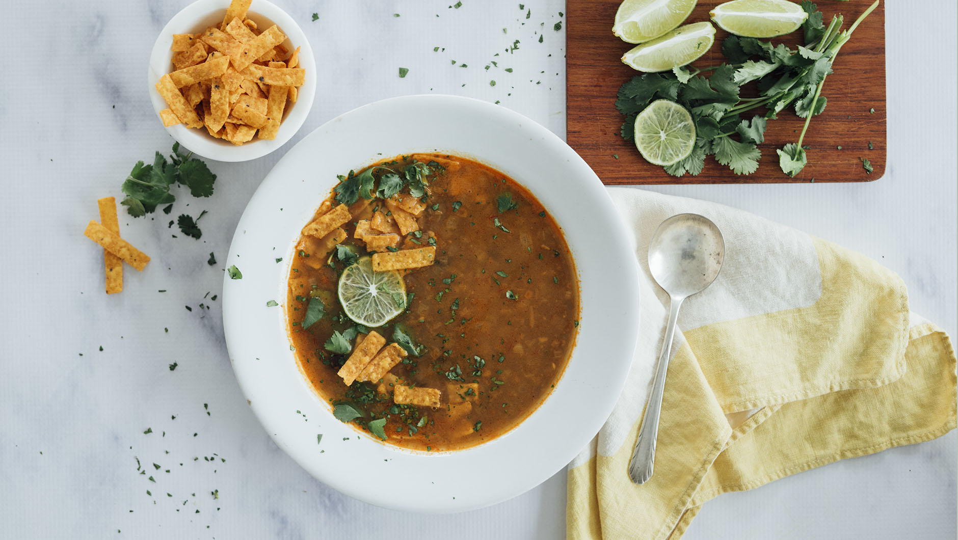 Spicy Black Bean Soup Hero