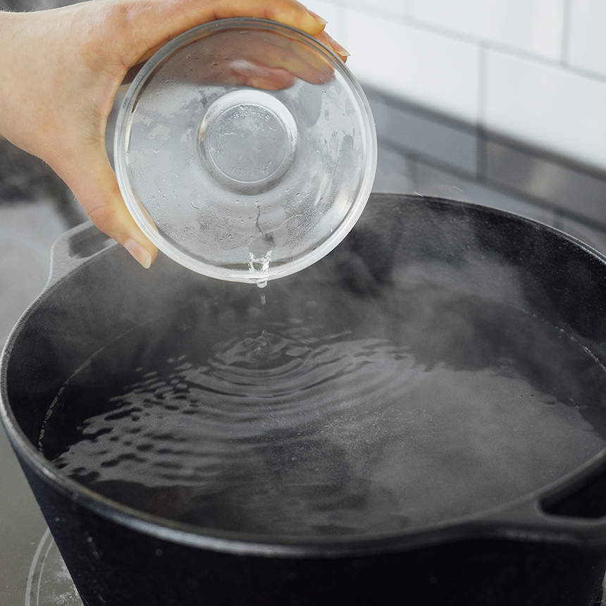 Lox Benedict with Dandelion Greens Step2