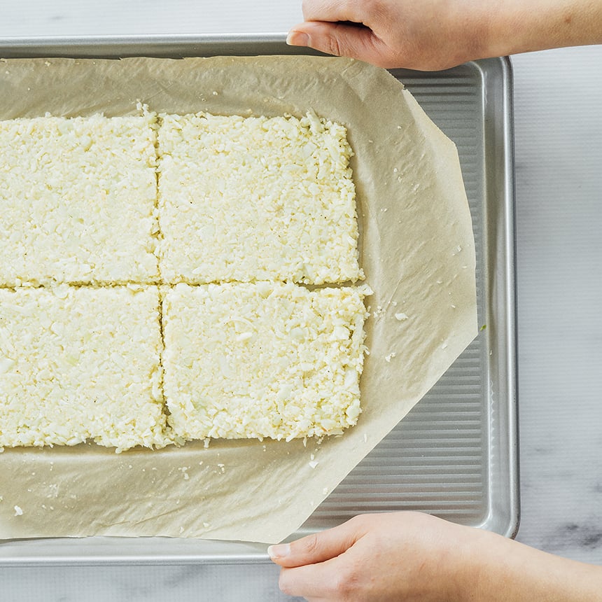 Buffalo Chicken Grilled Cheese with Cauliflower Crust Step3