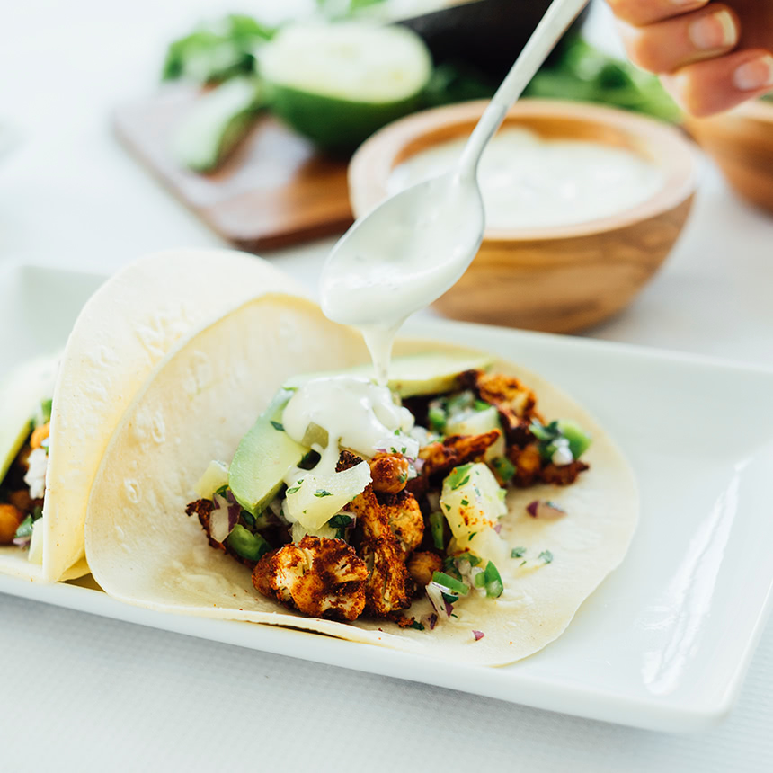 Cauliflower Chickpea Tacos with Pineapple Salsa Step5