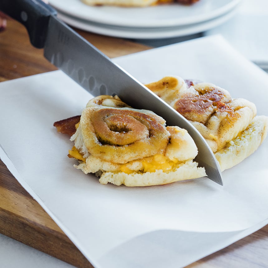 Cheddar Bacon Cinnamon Roll Grilled Cheese Step5