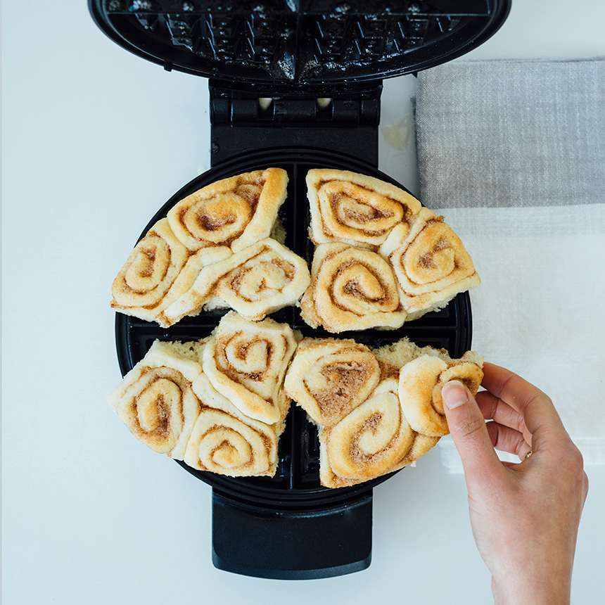 Cinnamon Roll Waffles Step1
