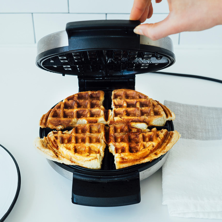 Cinnamon Roll Waffles Step2