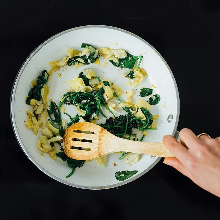 Spinach and Artichoke Grilled Cheese Step1