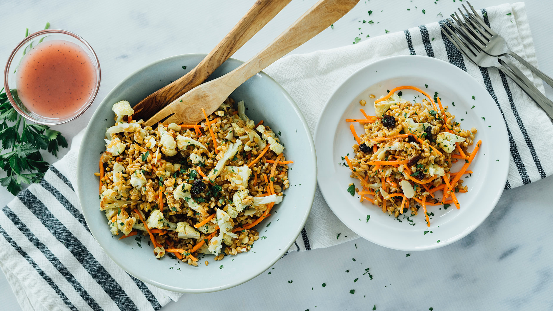Wheatberry and Cauliflower Salad Hero