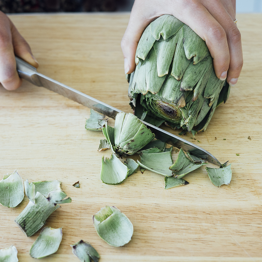 Italian Stuffed Artichokes Step1