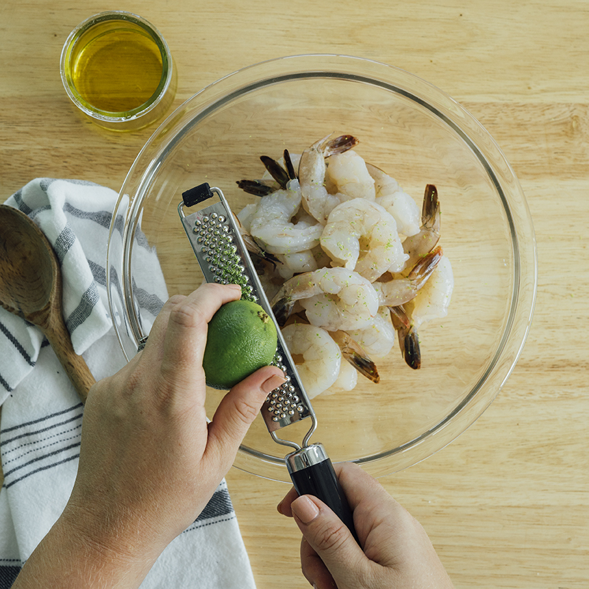 Grilled Shrimp Bacon Ranch Salad step1