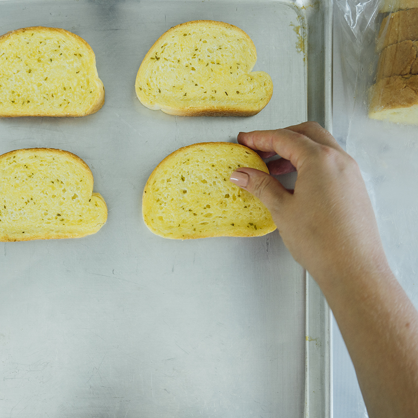 Open Faced Pizza Grilled Cheese step1