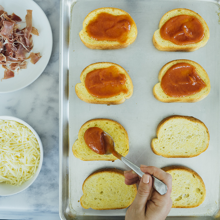 Open Faced Pizza Grilled Cheese step3