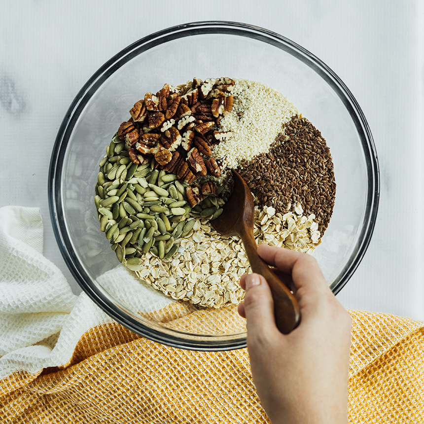 Caramel Pumpkin Seed Granola Step1