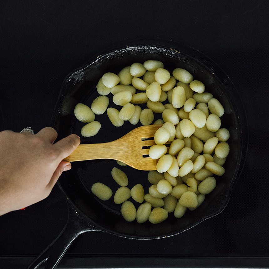 Gnocchi with Balsamic Zucchini and Poached Egg Step2