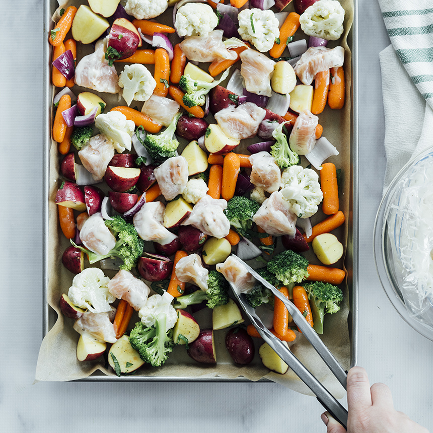 Sheet Pan Buttermilk Ranch Chicken Veggies Step3