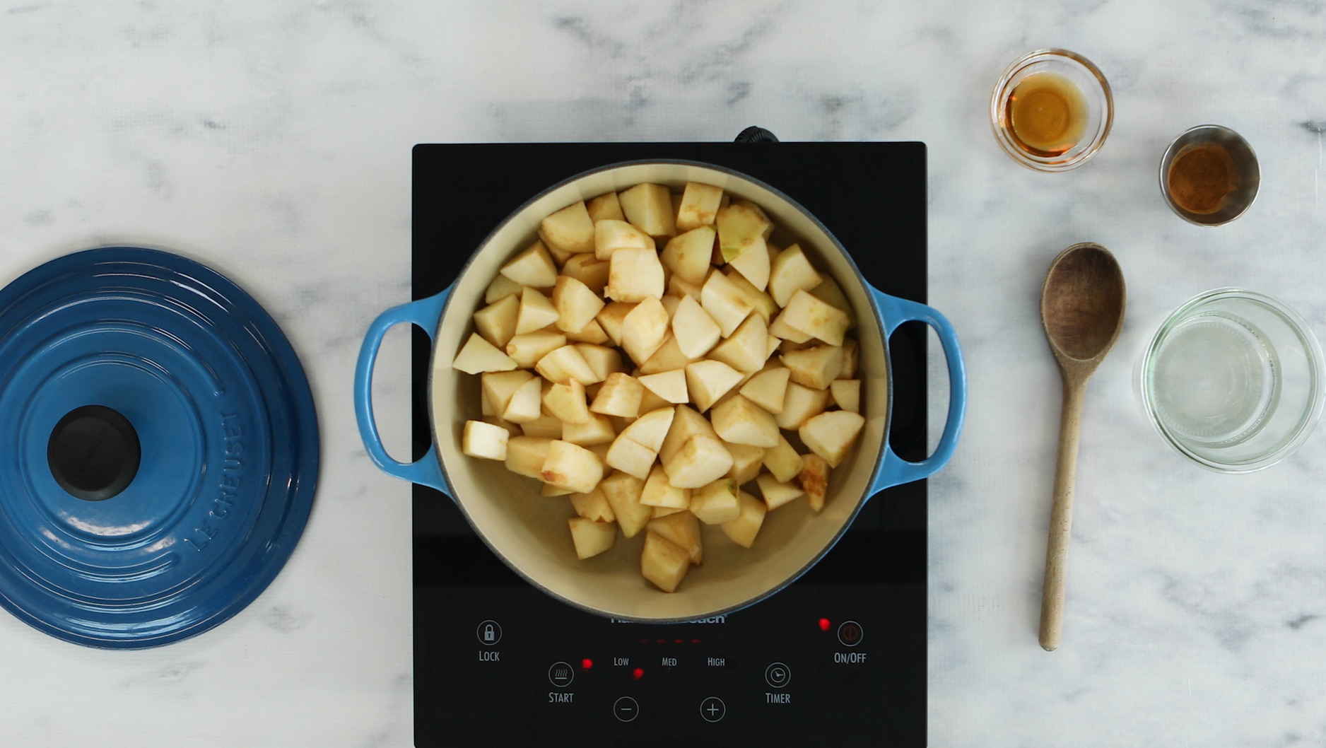 Apple Sauce Apples in Pan