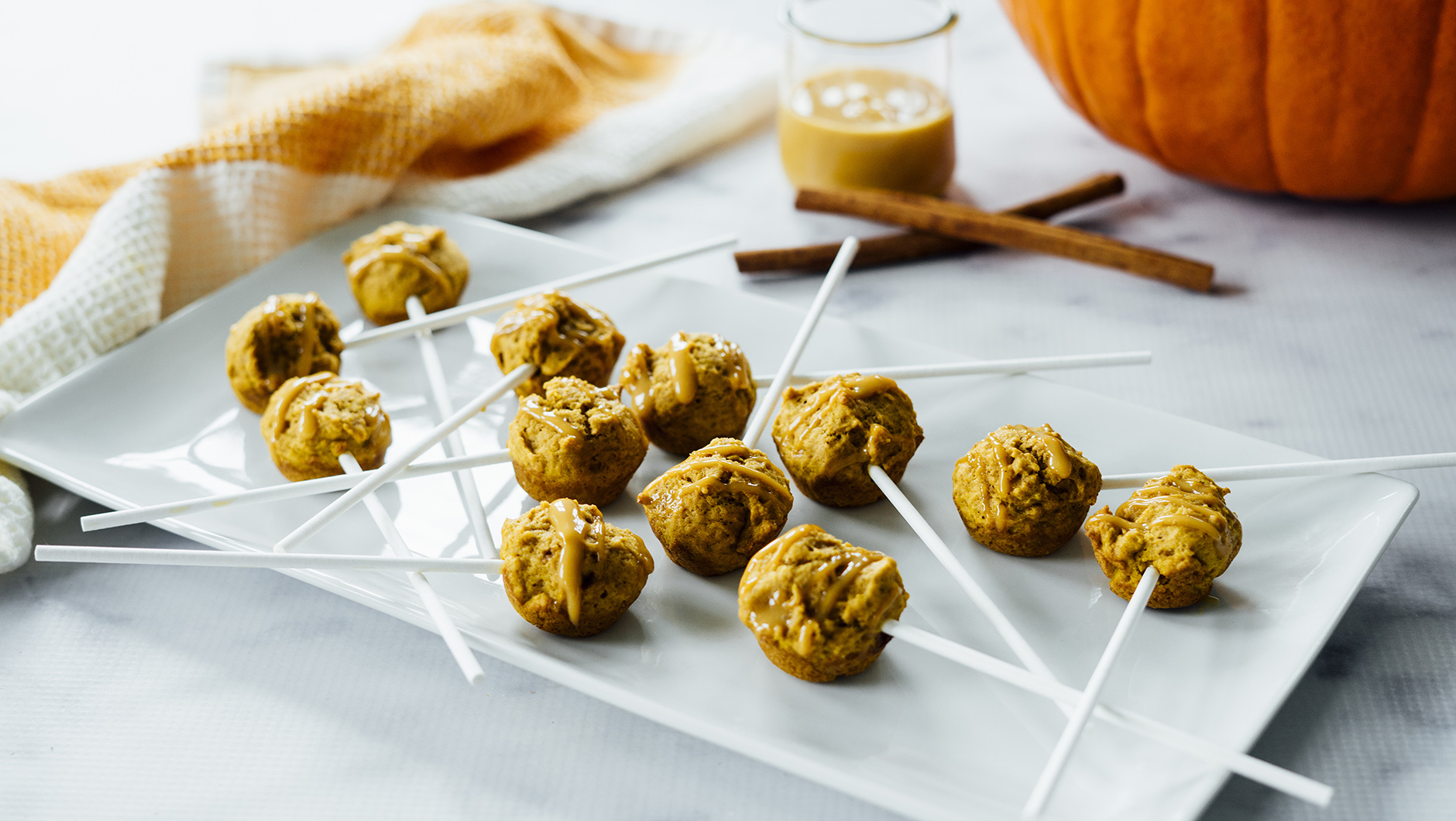 Pumpkin Donut Pops Hero