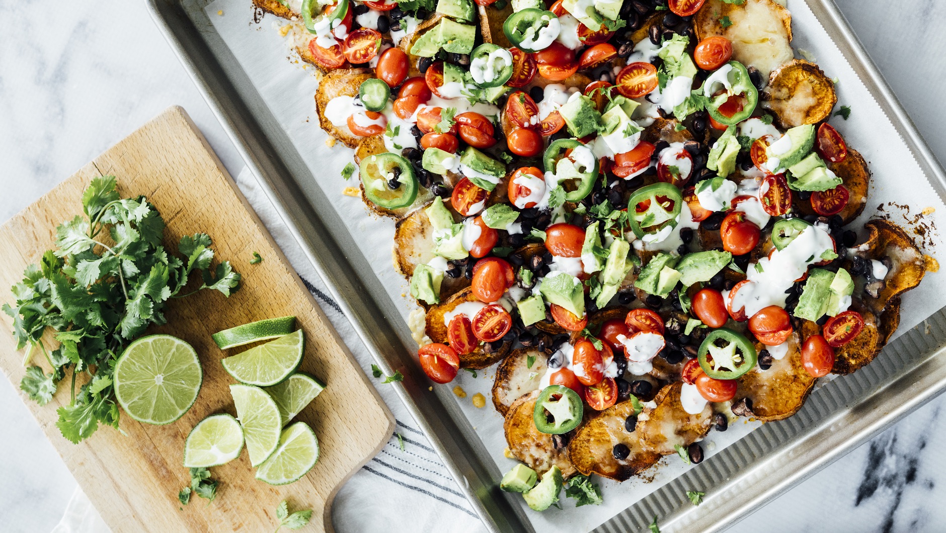 Sweet Potato Nachos Hero