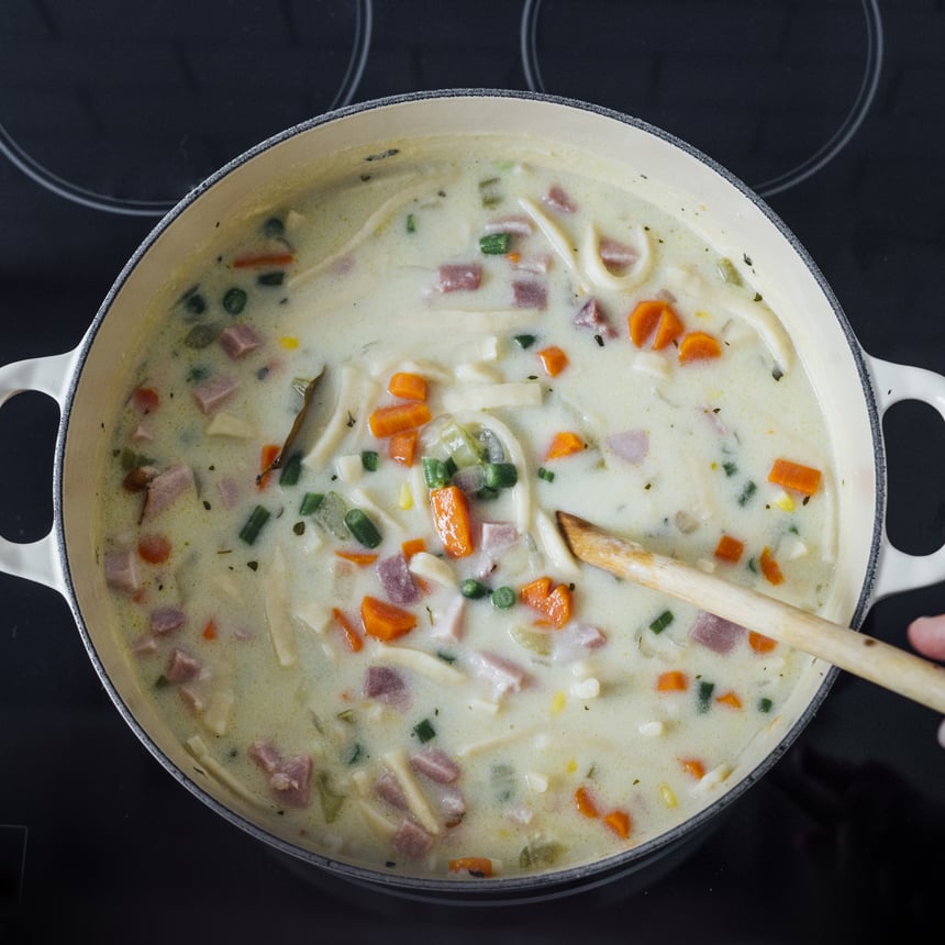 Ham Pot Pie Soup Step4