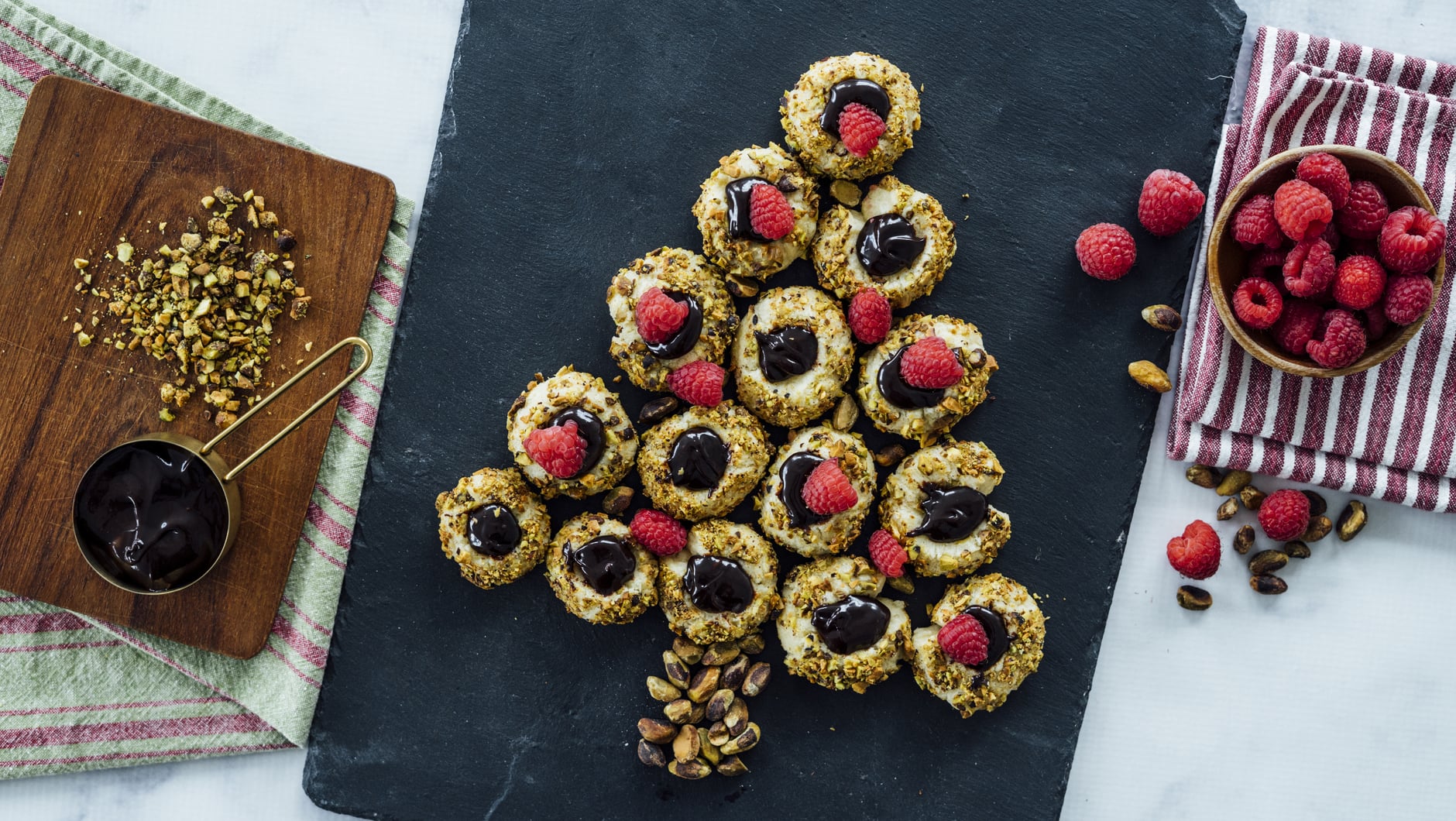 Pistachio Thumbprint Cookies Hero