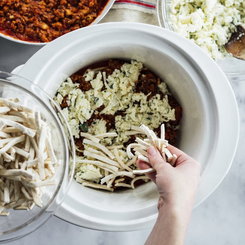 Slow Cooker Egg Noodle Lasagna Step4