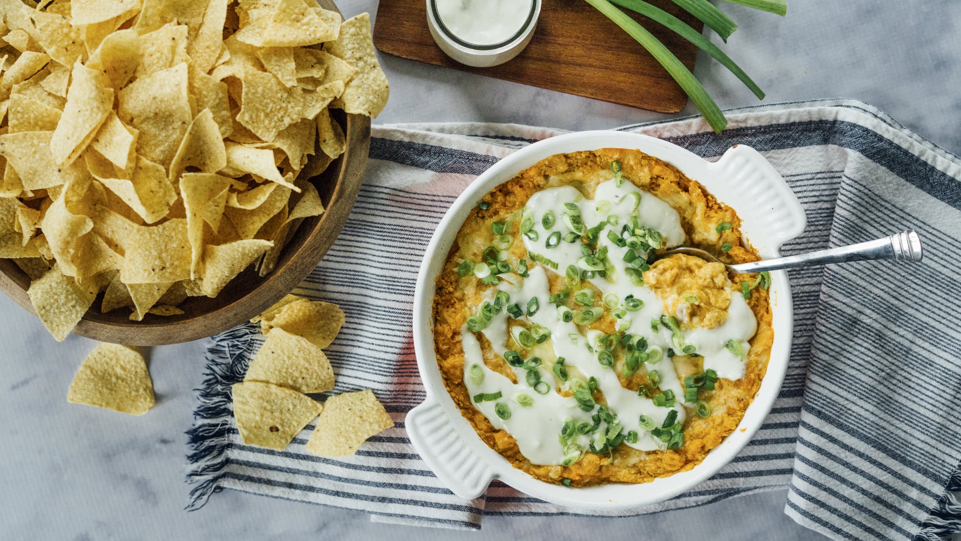 Vegetarian Buffalo Chickpea Dip HeroA