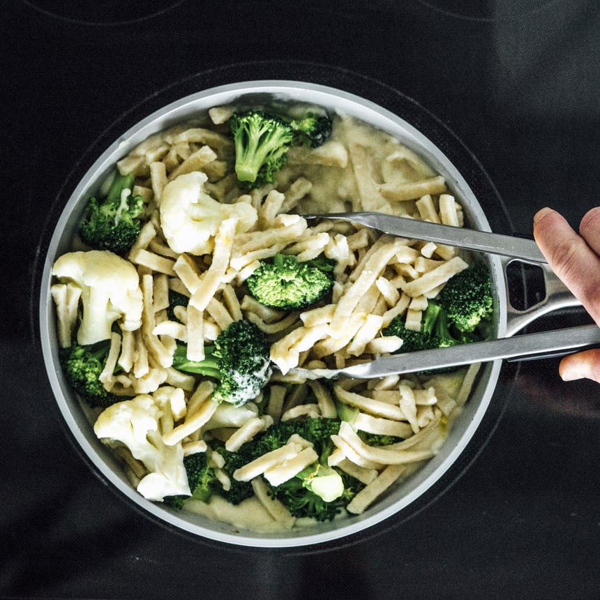 Cauliflower Alfredo with Broccoli Step 4