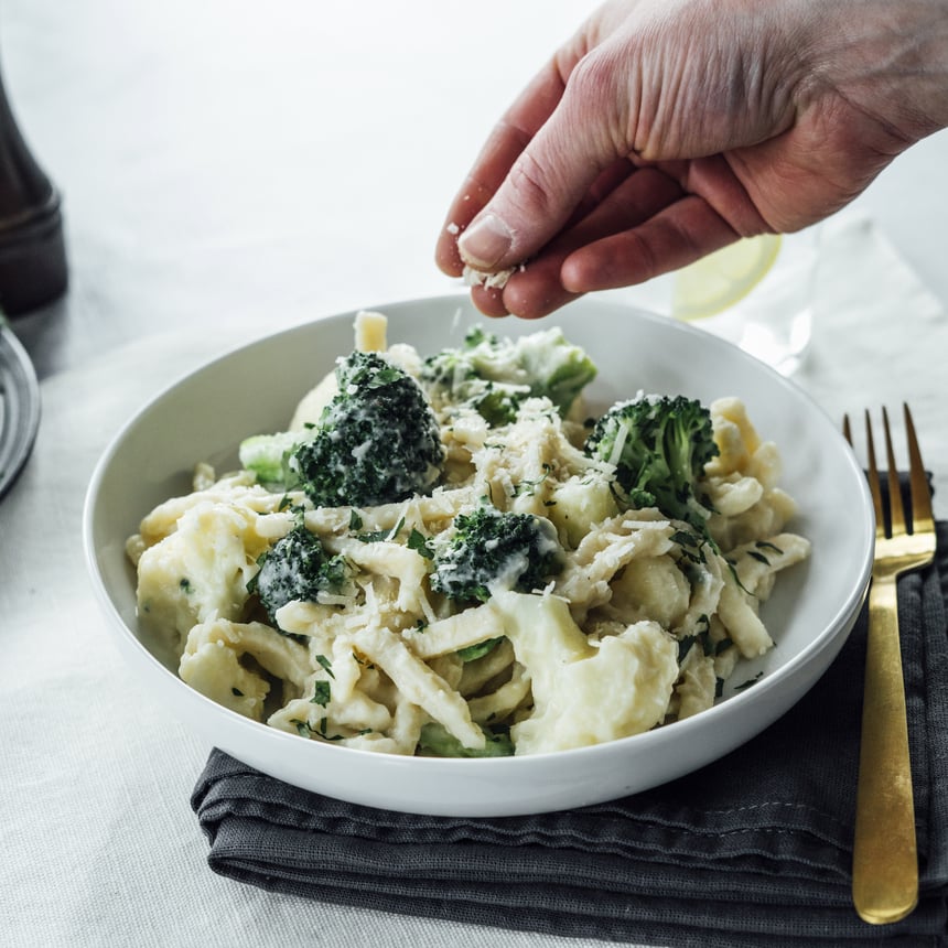 Cauliflower Alfredo with Broccoli Step 5