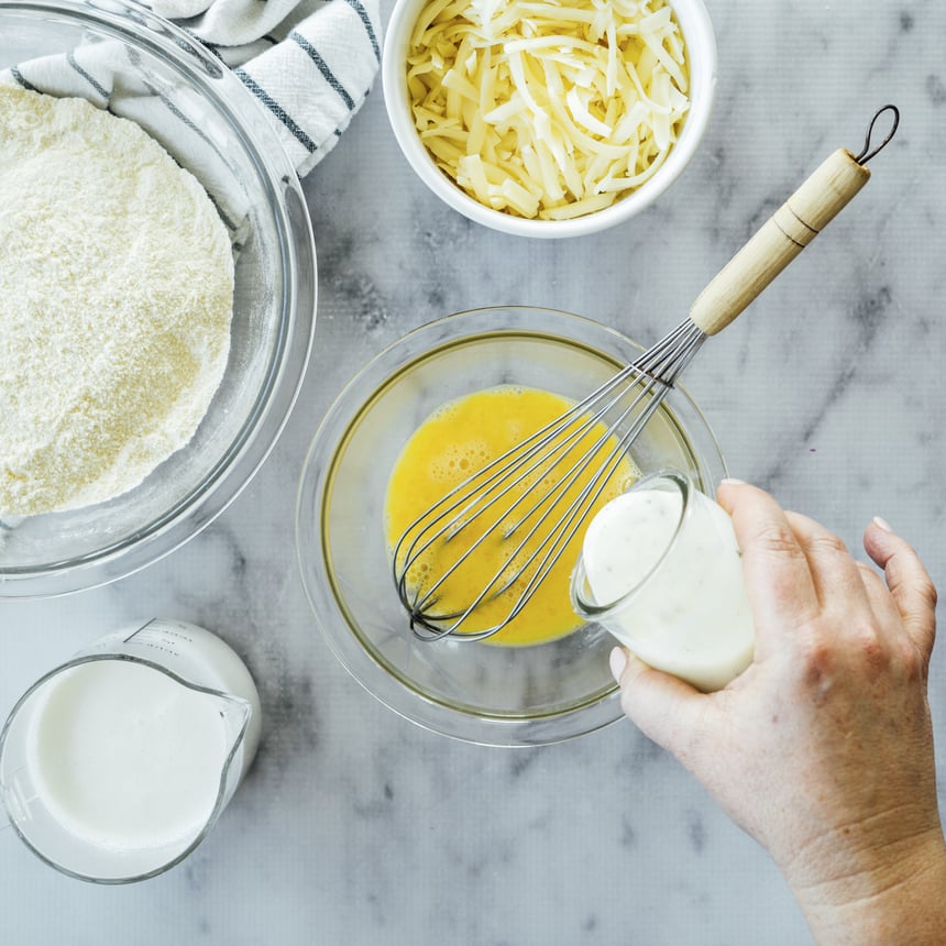 Cheddar Cornbread Waffles with Ranch Bacon Step 2