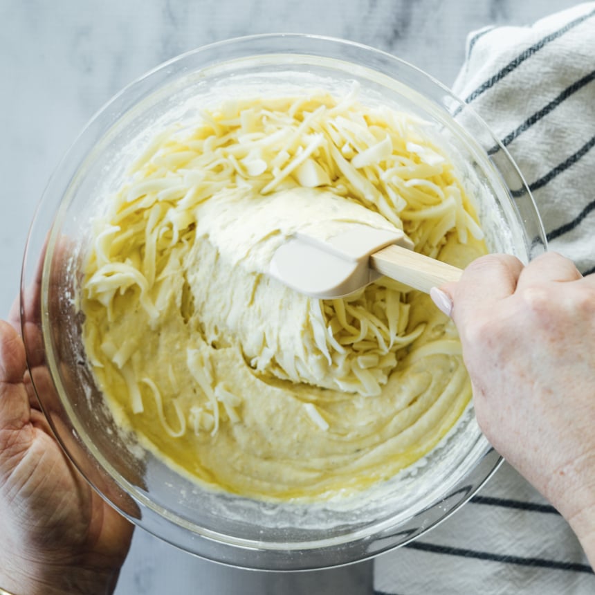 Cheddar Cornbread Waffles with Ranch Bacon Step 3