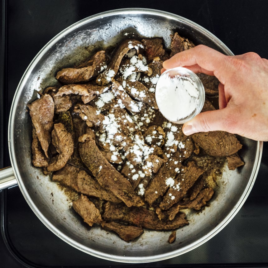 Ginger Beef with Noodles Step 2