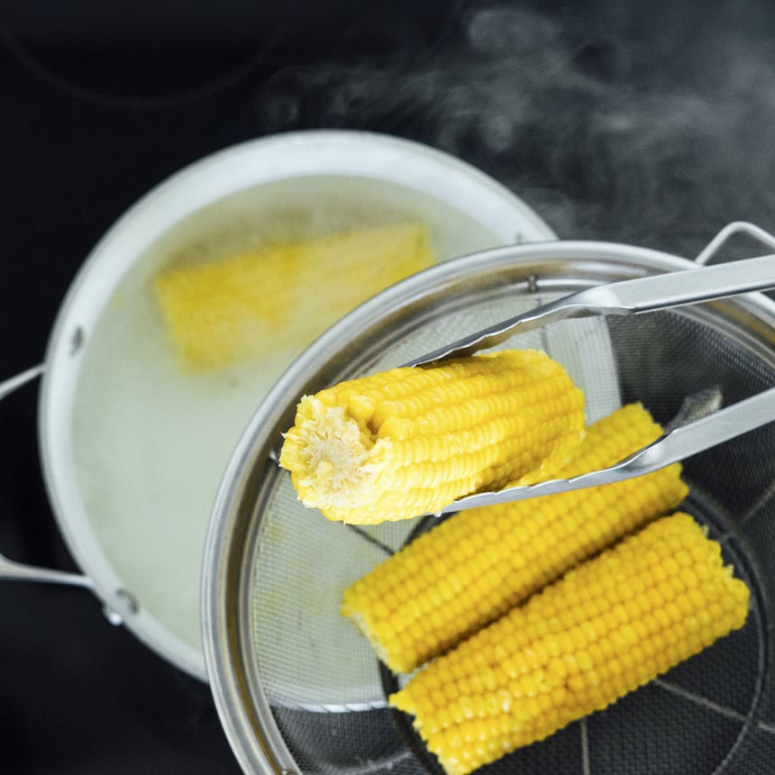 Grilled Corn and Snap Pea Pasta Salad Step 1