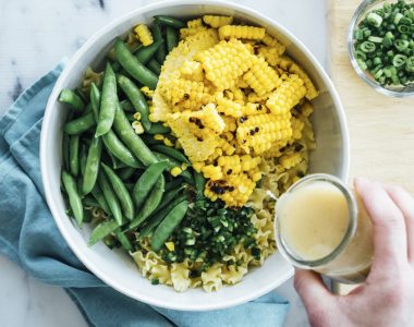 Sugar Snap Pea Salad With Poblanos & Corn • The Wicked Noodle