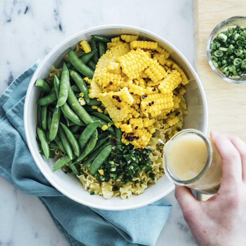 Grilled Corn and Snap Pea Pasta Salad Step 5