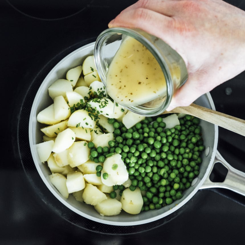 Lemon Herb Potato Salad with Peas Step 4