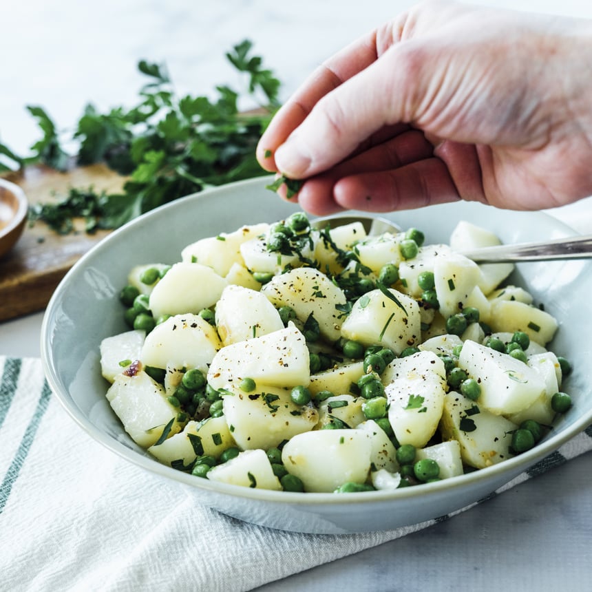 Lemon Herb Potato Salad with Peas Step 5