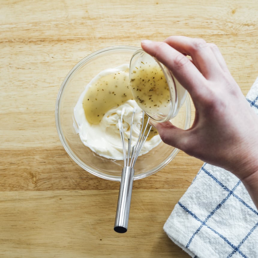 Oven baked french fries with quick aioli Step 3