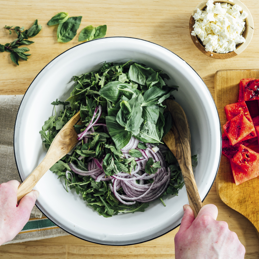 Grilled Watermelon Salad with Champagne Vinaigrette Step 3
