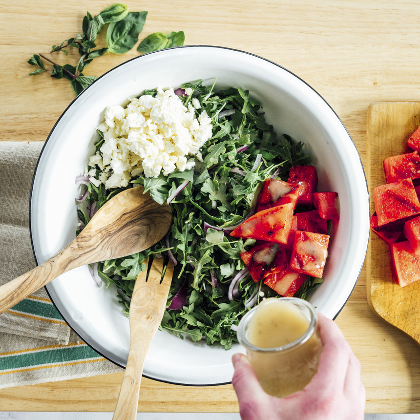 Grilled Watermelon Salad with Champagne Vinaigrette Step 4