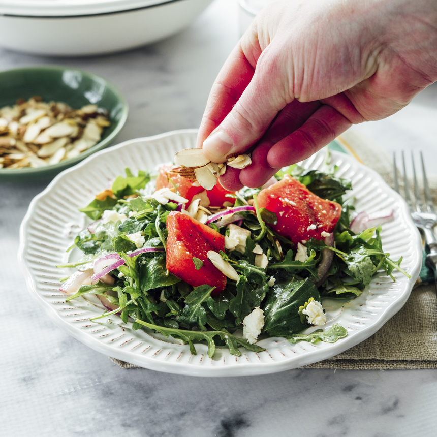 Grilled Watermelon Salad with Champagne Vinaigrette Step 5