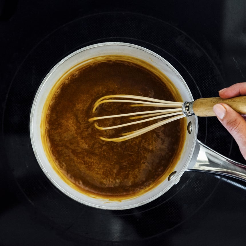 Pumpkin Caramel Waffles Step 1
