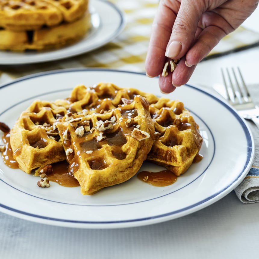 Pumpkin Caramel Waffles Step 5